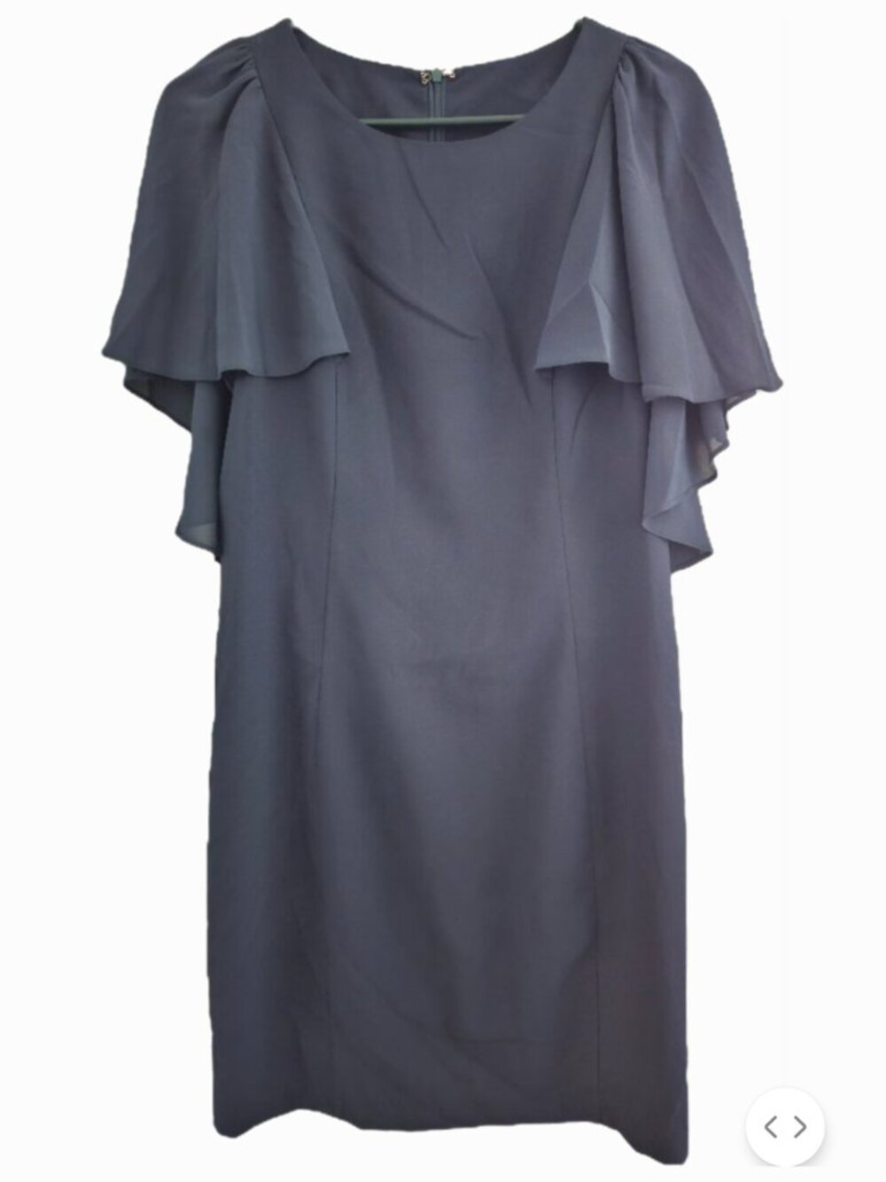 Blue Flutter Sleeve Dress Size S